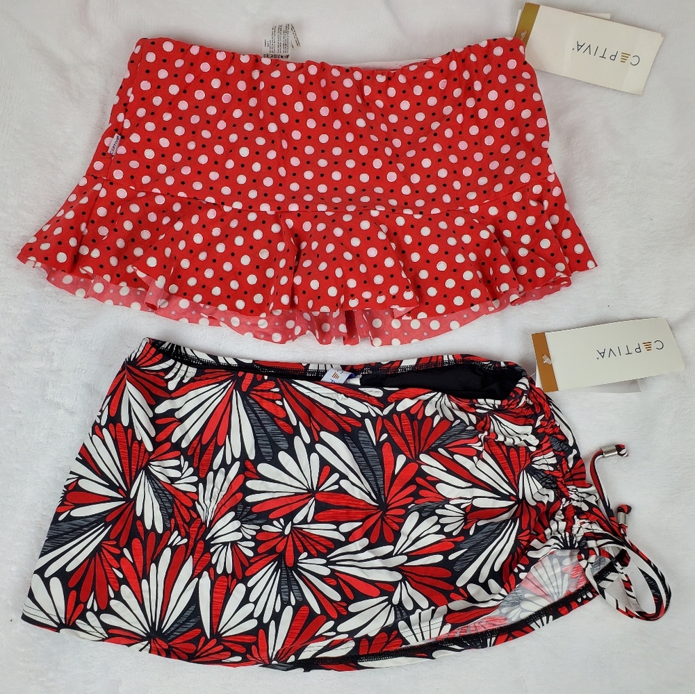 Captiva swimwear skirt bottoms set of 2